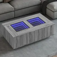 Prolenta Maison Exclusive - Table basse avec LED infini sonoma gris 116x69x40 cm