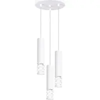 Sollux Lampe suspendue LIRO 3P blanc 3xGU10 10W acier 125x25x25cm
