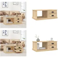 vidaXL Table basse Chêne Sonoma 90x50x35 cm Bois composite - Table basse - Tables basses - Table d'appoint - Table de salon