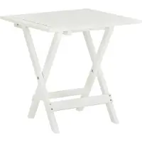 Syfax Table de bistro Blanc 46x46x47 cm Bois d'acacia massif