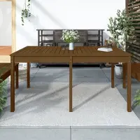 The Living Store Table de jardin marron miel 159,5x82,5x76 cm Pin massif