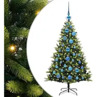 Syfax Arbre de Noël artificiel à charnières 150 LED Vert 120 cm