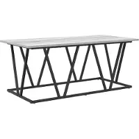 Syfax Table basse Gris 100 x 50 x 40 cm Bois d'ingénierie et métal