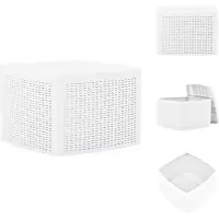 vidaXL Table d'appoint blanche 54×54×36,5 cm Plastique - Tables de jardin