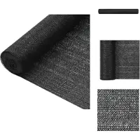 vidaXL Pare-soleil de clôture Noir 3,6x50 m HDPE 75 g/m² - Parasols & Protection solaire