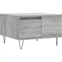 Syfax Table basse sonoma gris 55x55x36,5 cm bois d'ingénierie