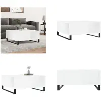 vidaXL Table basse blanche 80x80x36,5 cm Bois composite - Table basse - Tables basses - Table d'appoint - Table de salon