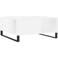 Syfax Table basse blanc 80x80x36,5 cm bois d'ingénierie