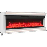 OEM Cheminée murale électrique avec chauffage, niveaux de chauffage réglables et fonction minuterie pratique, 50 pouces