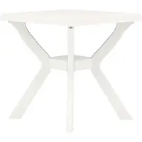 Syfax Table de bistro Blanc 70x70x72 cm Plastique