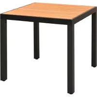 Syfax Table de jardin Marron 80 x 80 x 74 cm Aluminium et WPC