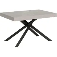 Ityhome - Table extensible 120/380x90 cm Karida cachemire pieds anthracite
