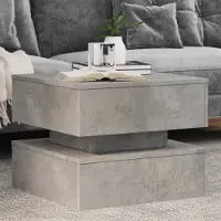 Prolenta Maison Exclusive - Table basse avec éclairage LED gris béton 50x50x40 cm