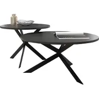 Mirjan 24 Lot de 2 tables basses ATENAL - noir molet / noir