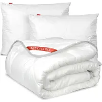 AIO Factory Couverture Antiallergique en Microfibre 160X200 Cm + 2X oreiller 70X80 Cm - Blanc