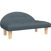 Syfax Lit pour chien gris foncé 70x52x30 cm tissu