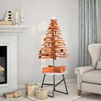Prolenta Maison Exclusive - Sapin de Noël à décorer, brun cire, 100 cm, bois massif de pin