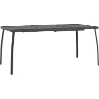 Syfax Table de jardin anthracite 165x80x72 cm Treillis d'acier