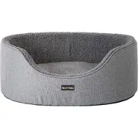 Feandrea Lit pour chien, lit pour chien, coussin réversible, 92 x 72 x 28 cm, gris
