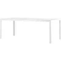 Furnlux Classic FURNLUX Outdoor Table à manger Break Blanc 90cm / Couleur principale : Blanc / Dimensions : 90 x 205 x 75 cm