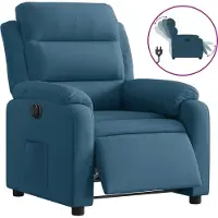 Syfax Fauteuil inclinable électrique bleu velours
