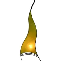 SIMANDRA Lampe orientale Lampe au henné Lampe marocaine en cuir Lampe de table Lampadaire Paris uni 100 cm, jaune