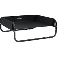 Syfax Lit pour Chien Noir 75 x 75 x 30 cm Acier