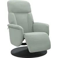 Syfax Fauteuil inclinable avec repose-pied gris clair velours