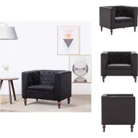 vidaXL Fauteuil noir velours - fauteuil