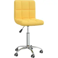 Syfax Chaise pivotante de bureau Jaune moutarde Tissu