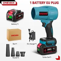StarTech.com Souffleur de feuilles électrique - Turbocompresseur sans balais - 300 000 tr/min - Sans fil - 18 V - 1 batterie + chargeur UE