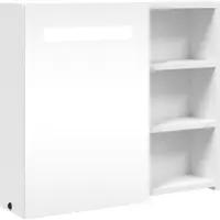 Syfax Armoire de salle de bain à miroir avec LED blanc 60x13x52 cm