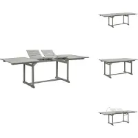 vidaXL Table de jardin (160-240)x100x75 cm Bois massif Acacia - Tables de jardin
