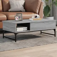 vidaXL Best Möbel Table basse Gris Sonoma 100x50x35 cm Bois composite et métal - Tables basses Cloris Neu5298039 1parcel