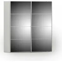 Dmora Albi - Armoire 2 Portes, 182x202h cm Blanc, Porte-manteau