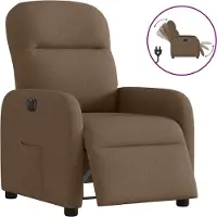 Syfax Fauteuil inclinable électrique Marron Tissu