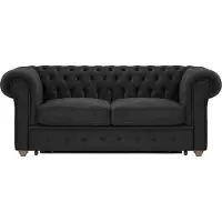 Wintech Chesterfield Max Borneo – Canapé deux places convertible-Velluto 20-wax black