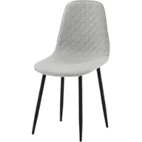 Furnlux Classic FURNLUX Chaise de salle à manger Polar Grey Und Black 44cm / Hauptfarbe : Grau / Abmessungen : 44 x 53 x 88 cm