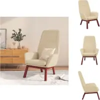 vidaXL Fauteuil Relax Tissu Crème - Fauteuil