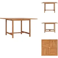 vidaXL Table de jardin 110x110x75 cm teck massif - Tables de jardin