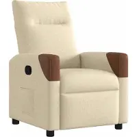 Syfax Fauteuil inclinable Crème Tissu