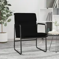 The Living Store Fauteuil Lounge Noir 55x64x80 cm Similicuir