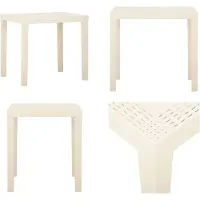 vidaXL Table de jardin blanche 79x65x72 cm plastique - Table de jardin - Tables - Tables