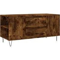 Syfax Table basse chêne fumé 102x44,5x50 cm bois d'ingénierie