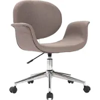 Syfax Chaise pivotante de bureau Taupe Tissu