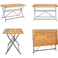 vidaXL Table de jardin pliante 120x70x74 cm Bois massif Acacia - Table de jardin - Table d'extérieur - Tables d'extérieur