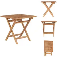 vidaXL Table de jardin pliante 45x45x45 cm Teck massif - Tables de jardin