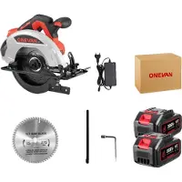 OEM Scie circulaire, moteur sans balais, modèle sans fil, 2 batteries, prise 1EU