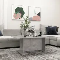Prolenta Maison Exclusive - Table basse gris béton 103,5x60x40 cm Matériau dérivé du bois