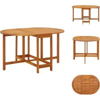 vidaXL Table de jardin 130x90x72 cm Acacia massif - Tables de jardin